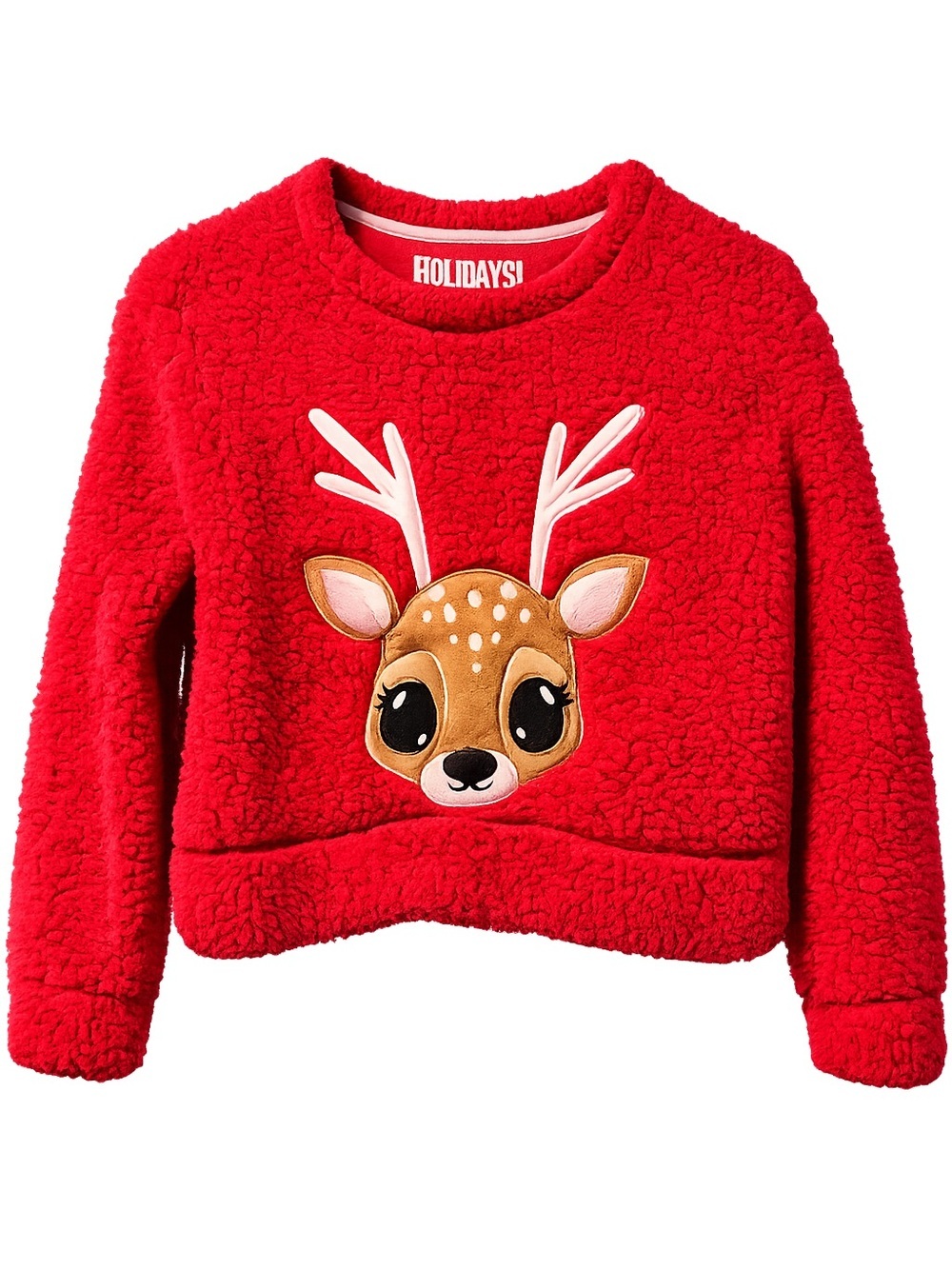 Urban Heritage Red Plush 'Holidays' Pullover medium